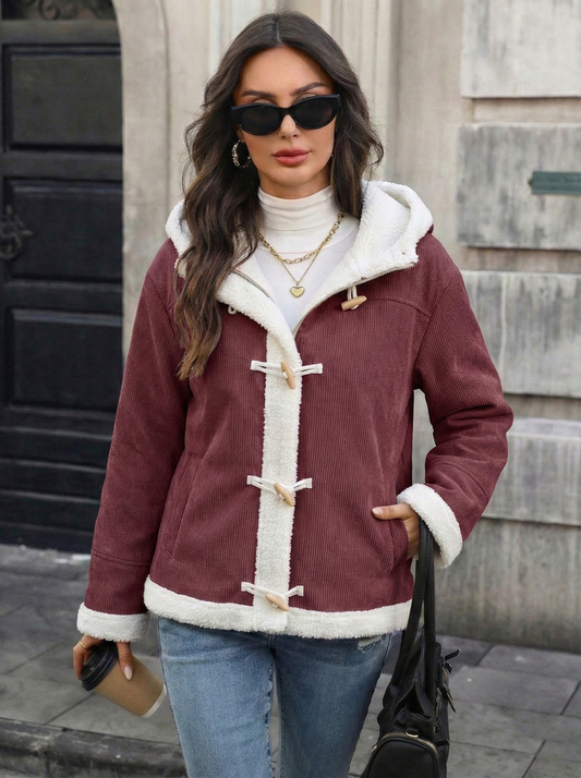 جاكيت شتوي فلانتينو مبطن فرو بالكامل