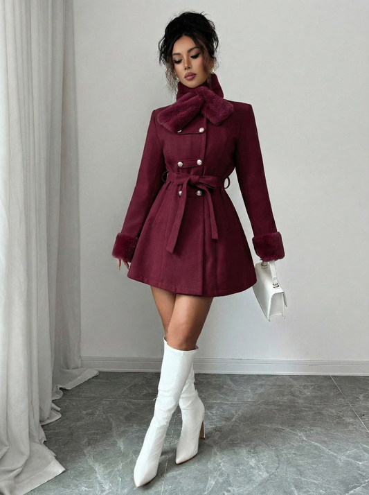 جاكيت جوخ بفرو – شتوي أنيق